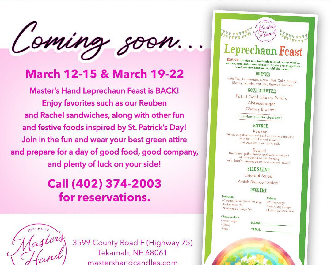 Leprechaun Feast - March 12-15 & March 19-22